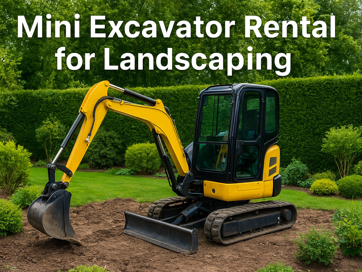 mini excavator rental for Landscaping