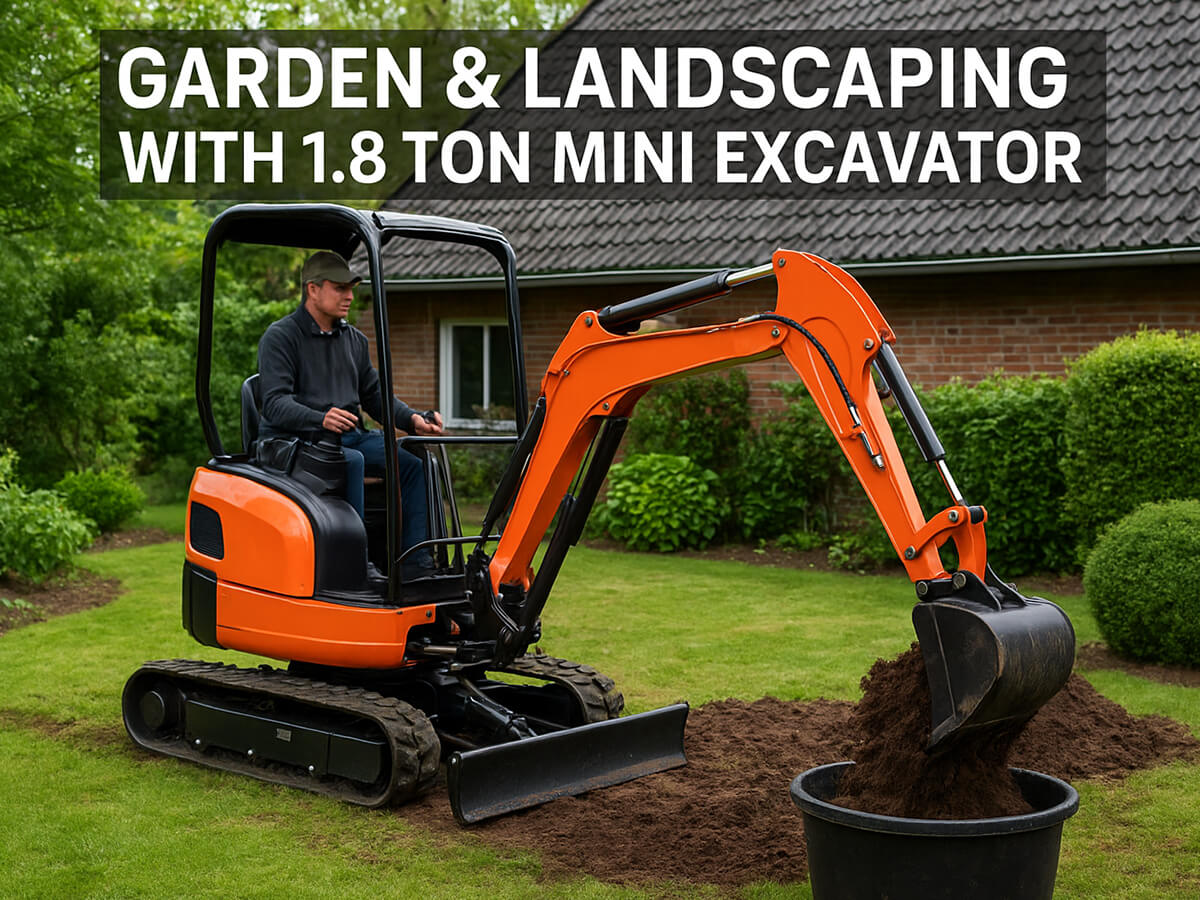 Garden & Landscaping with 1.8 Ton Mini Excavator